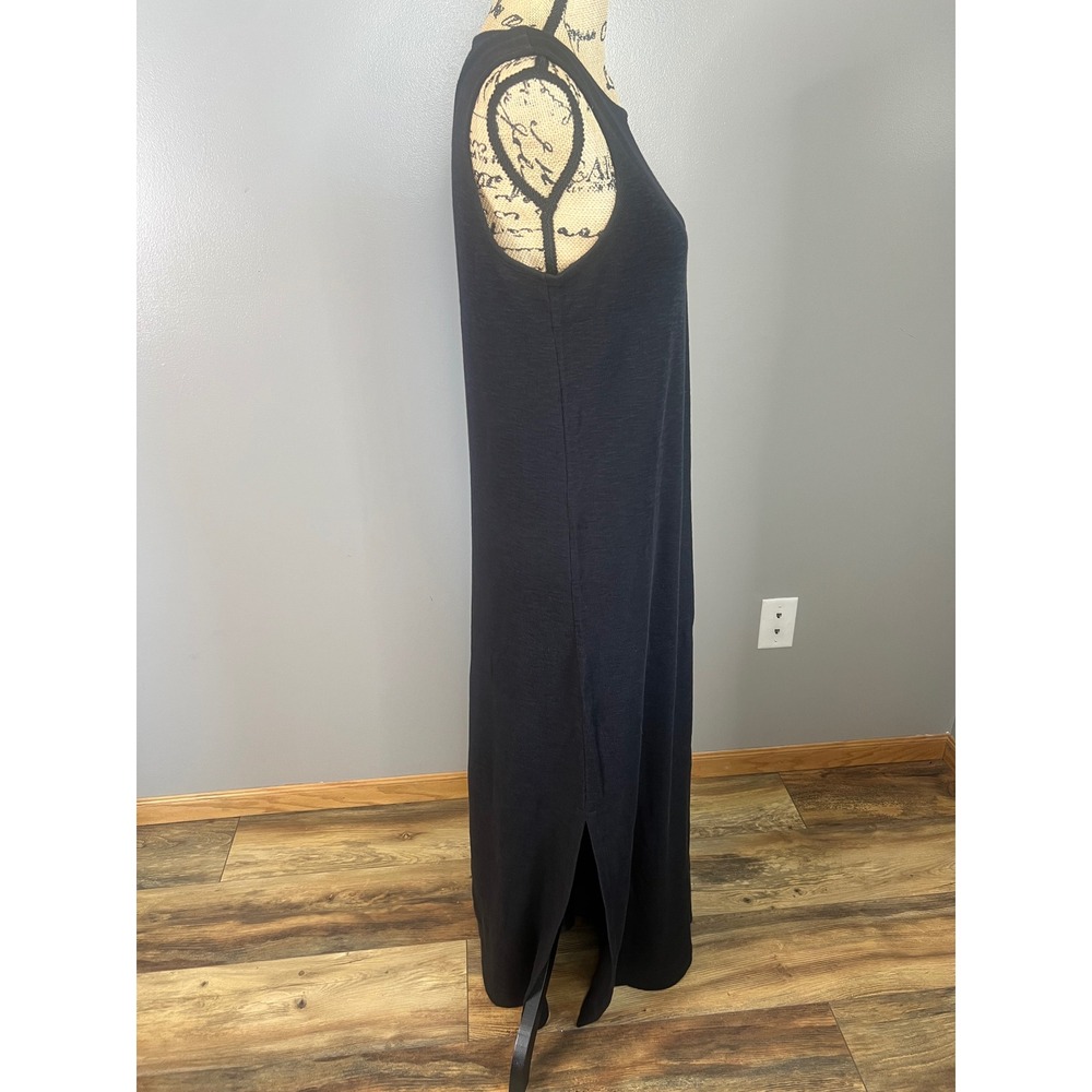 Le' AL.X organic cotton black maxi dress large quite Luxury minimalist chic - Picture 6 of 10